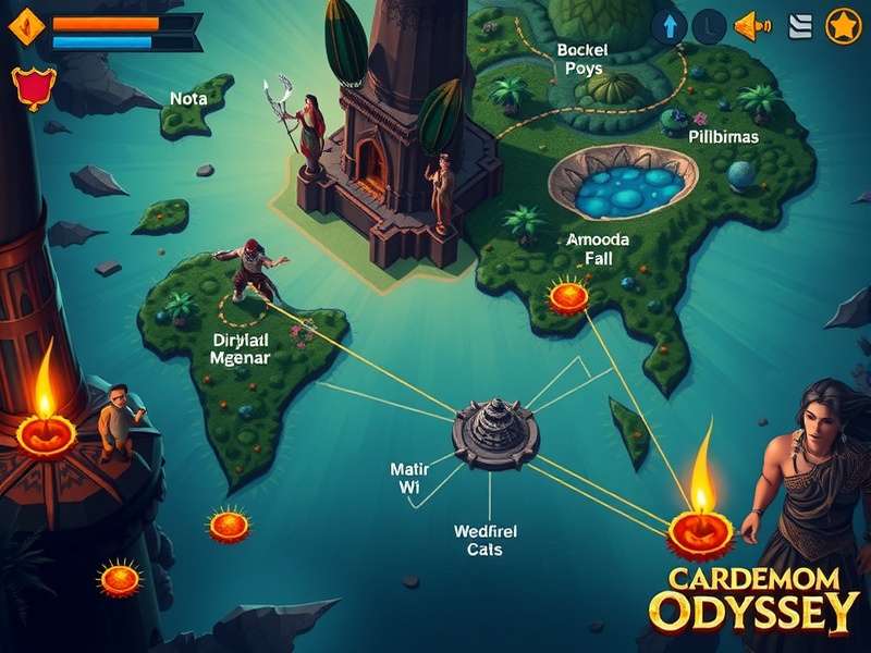 Cardamom Heroic Odyssey world map showing different Indian-inspired regions